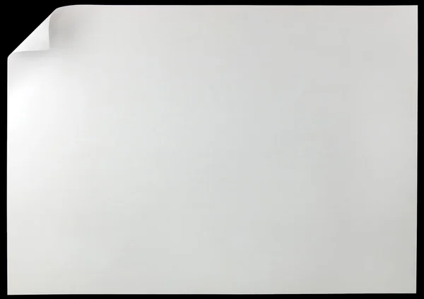 Ondulação de página branco horizontal — Fotografia de Stock