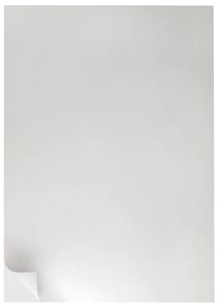 Tło białe strony curl na białym tle — Zdjęcie stockowe