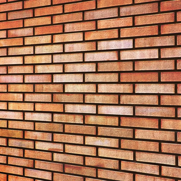 Grunge röd gul beige tan fin brick wall textur bakgrund p — Stockfoto