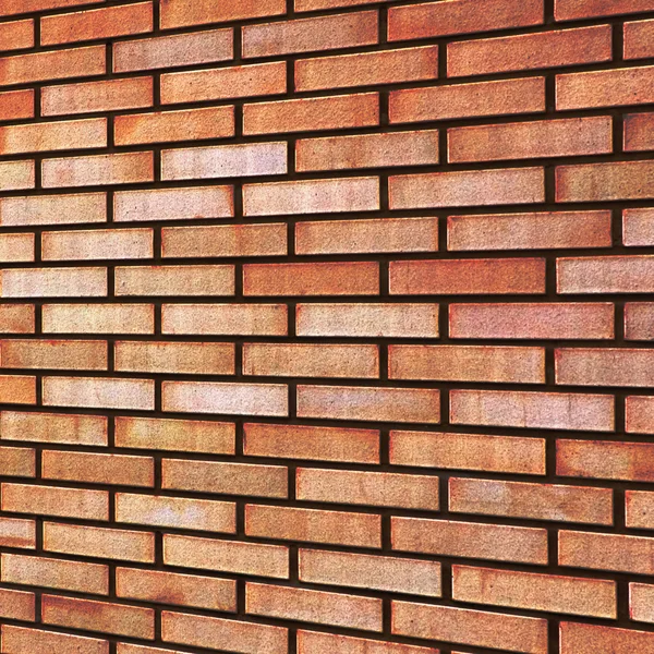 Grunge Vermelho amarelo bege tan fino tijolo parede textura fundo — Fotografia de Stock