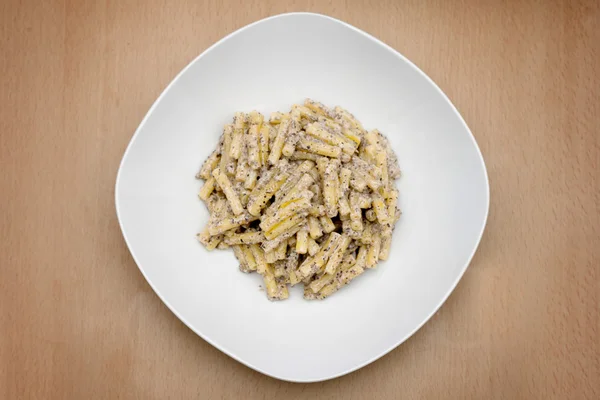 Pasta with truffle sauce — Stock Photo, Image