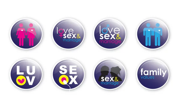 Любов і секс кнопки 2 — стокове фото