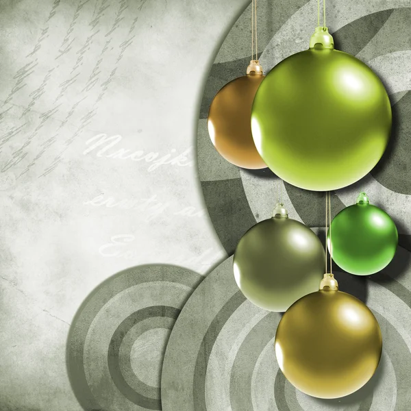 Christmas evening balls on grunge background — Stock Photo, Image