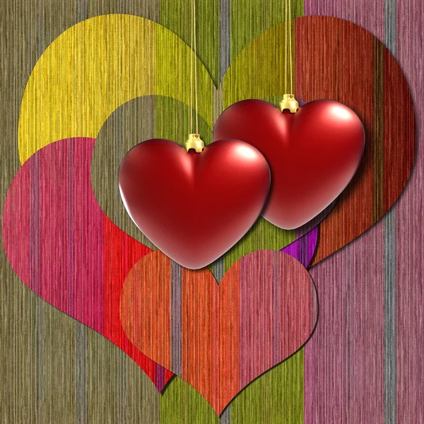 Färgglada hjärta bakgrund — Stockfoto
