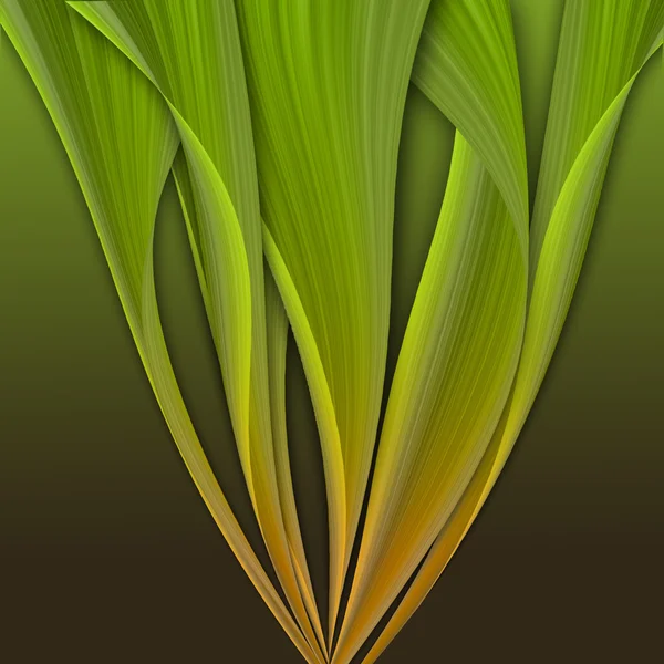 Garis hijau. Latar belakang flora abstrak — Stok Foto