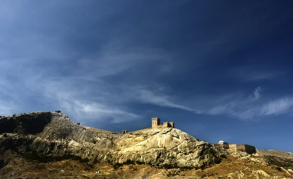 Fortezza medievale - quadro tonico in stile retrò — Foto Stock