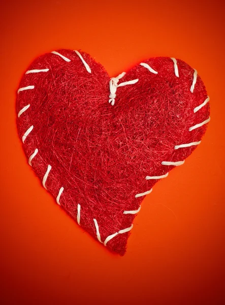 Heart over red — Stock Photo, Image