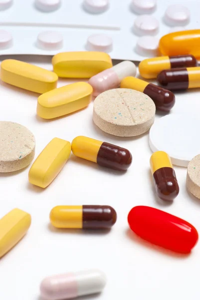 Various pills background — Stock Photo, Image