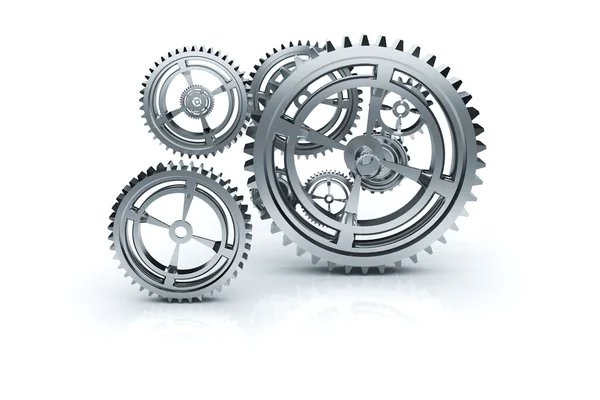 Gear machinery and titanium concept — Stock Photo, Image