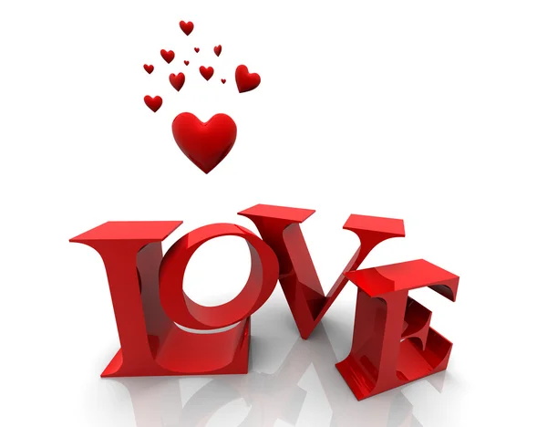 Love valentine on a white — Stock Photo, Image