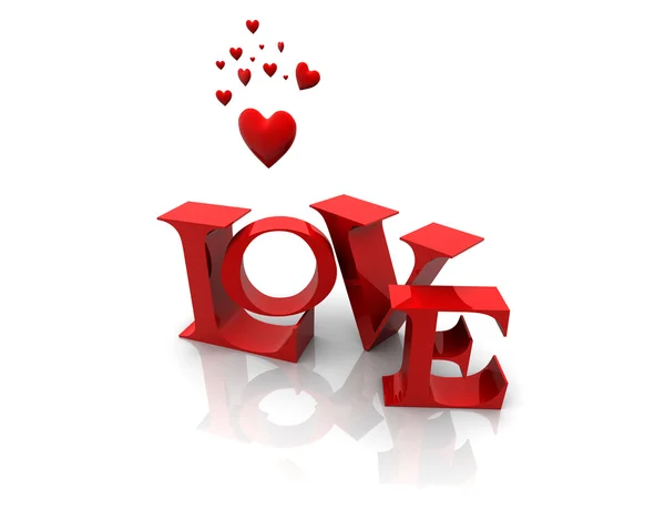 Love valentine on a white — Stock Photo, Image