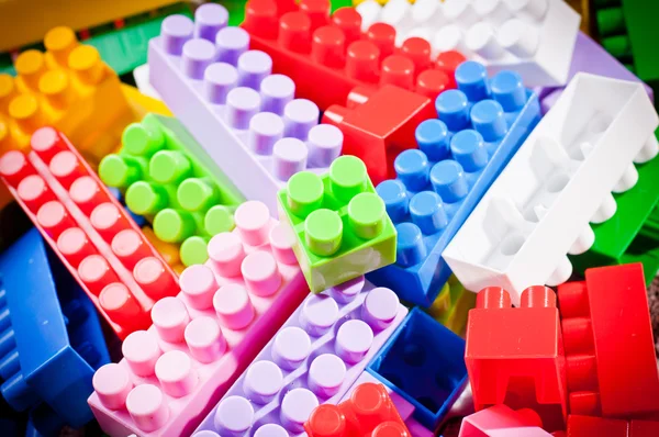 stock image Plastic toy bricks