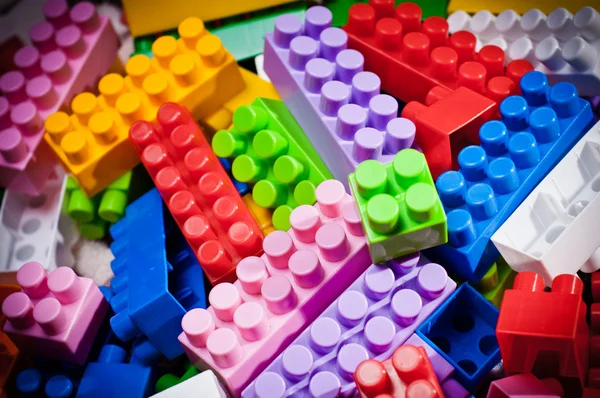 stock image Plastic toy bricks