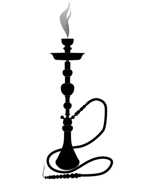 Silhouette of a hookah — Stock Photo, Image