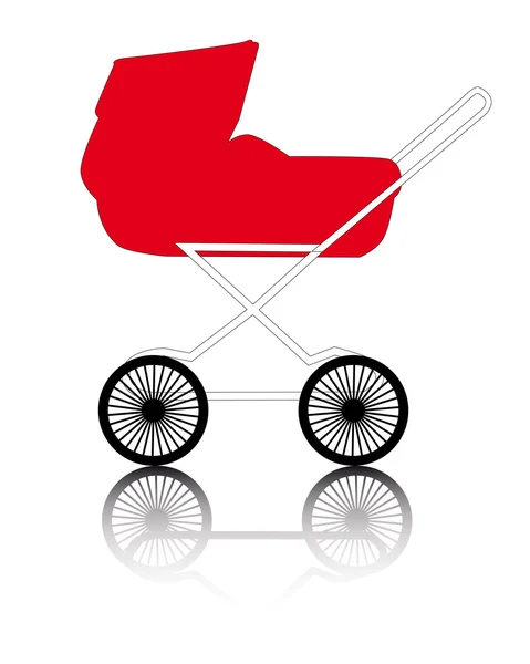 Красная коляска — стоковый вектор