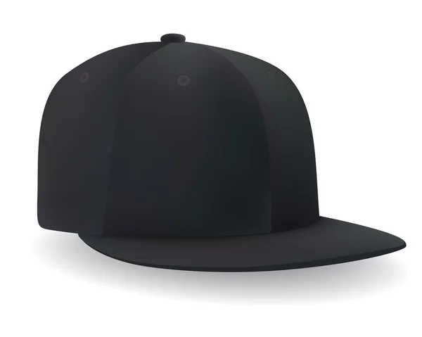黒い野球帽 — ストックベクタ