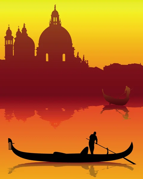 Silhouettes of Venice — Stock Vector