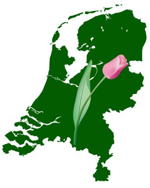 Map of Holland clipart