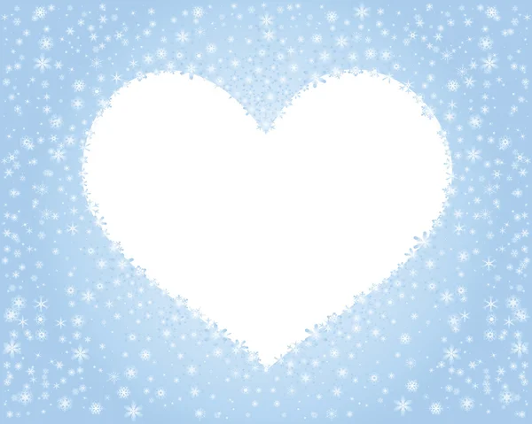 stock vector Heart of snowflakes