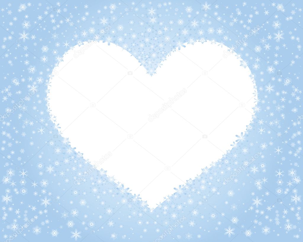 Heart of snowflakes