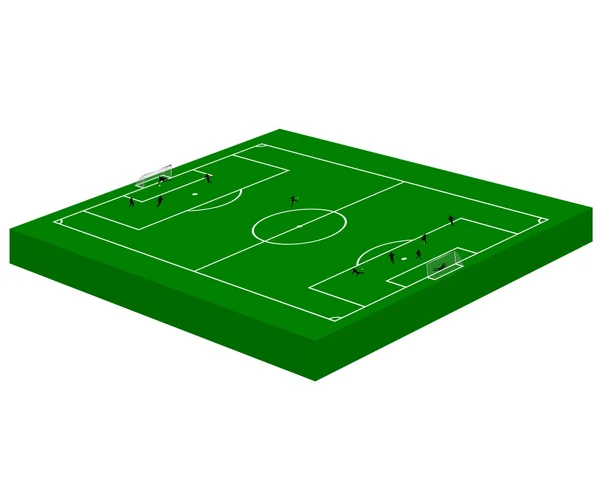 Gröna fotbollsplan — Stock vektor