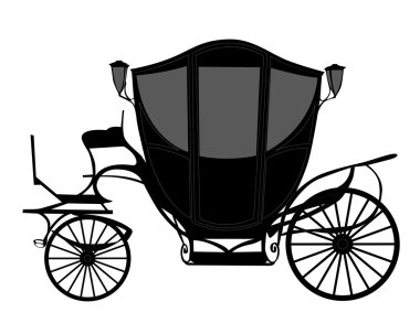 Silhouette brougham clipart
