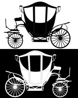 Silhouettes brougham clipart