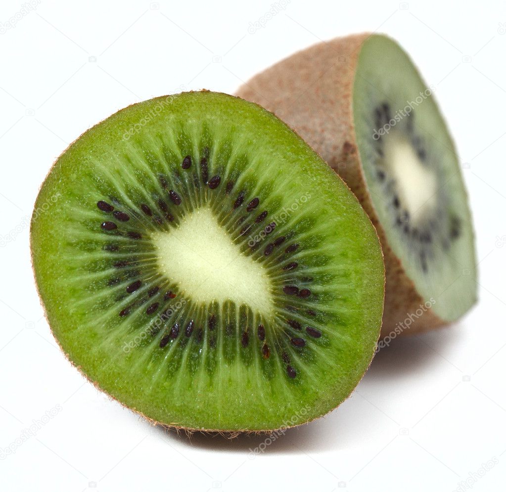 Juicy kiwi fruit, cut in half