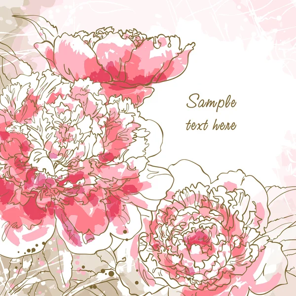 Romantische vector achtergrond met rozen — Stockvector