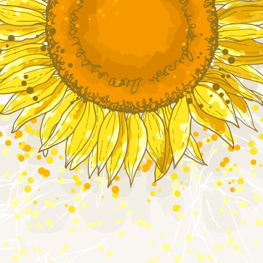 The square frame with sunflowers clipart