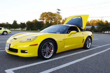 Yellow Corvette clipart