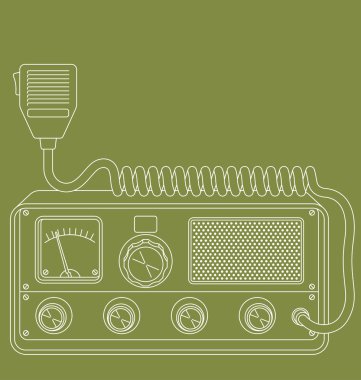 Retro CB radio clipart