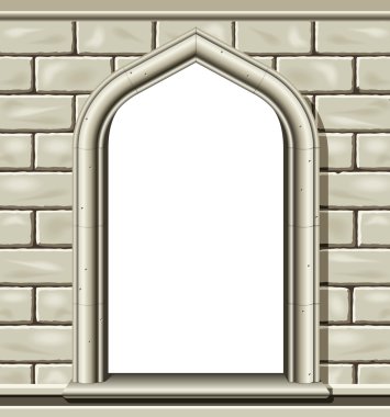 Arched window - stone clipart