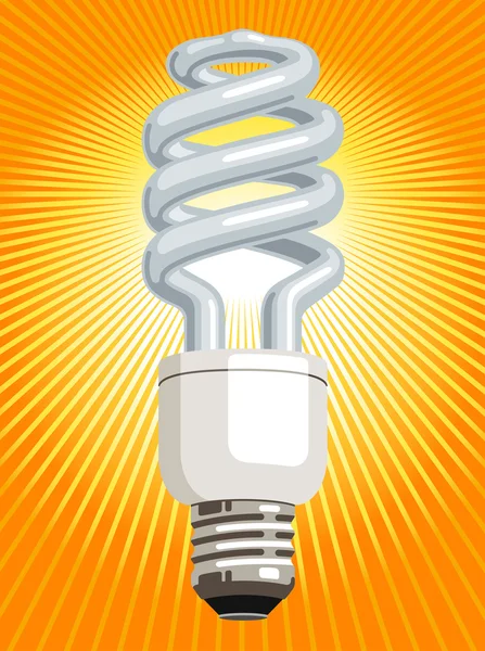 stock vector CFL Light Bulb