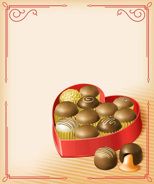 Chocolats de Saint-Valentin — Image vectorielle