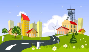 Mining town clipart