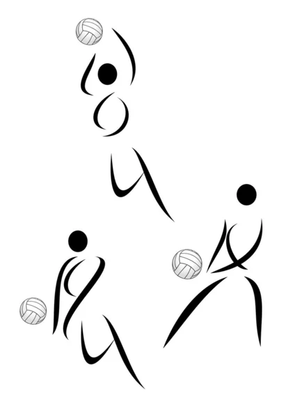 Vector de voleibol símbolo — Archivo Imágenes Vectoriales