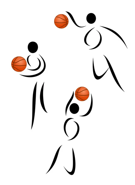 Simbol bola basket vektor - Stok Vektor