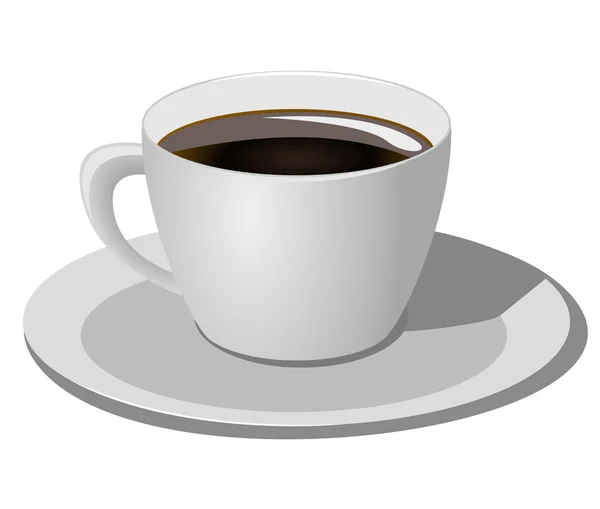 Tasse à café sur fond blanc — Image vectorielle