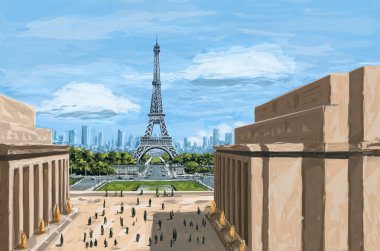 Paris, Speed painting clipart