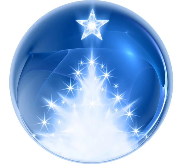 Balle abstraite bleue de Noël — Photo