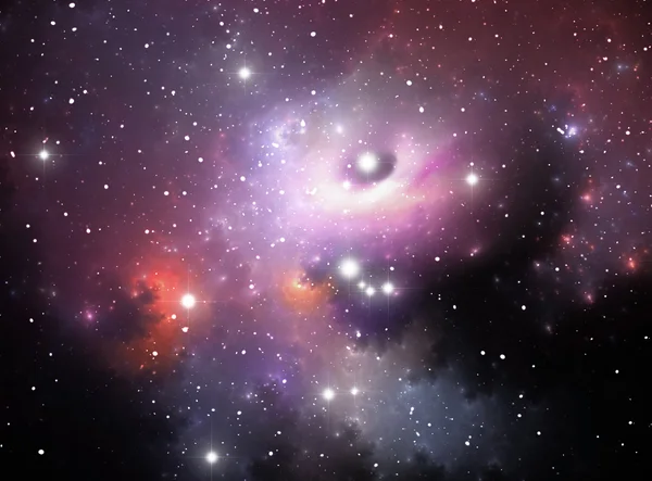 Černá díra v mlhovině — Stock fotografie