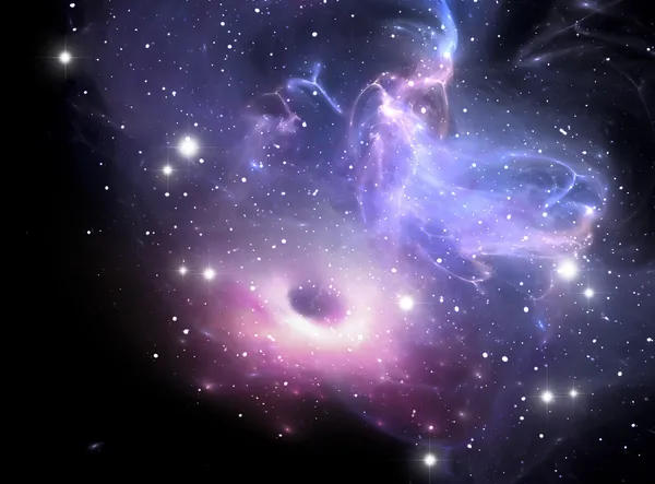 Чорна діра в туманності — стокове фото