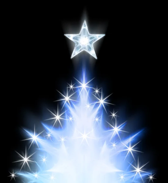 Blue modern abstract christmas tree — Stock Photo, Image