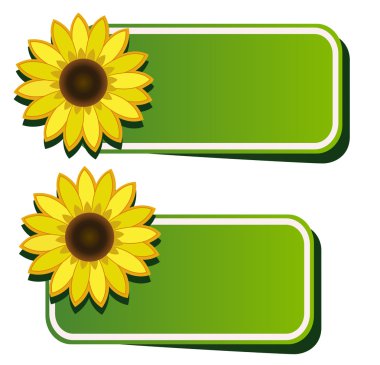 Vector stickers and sunflower clipart