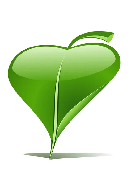 Grönt blad pekaren — Stock vektor