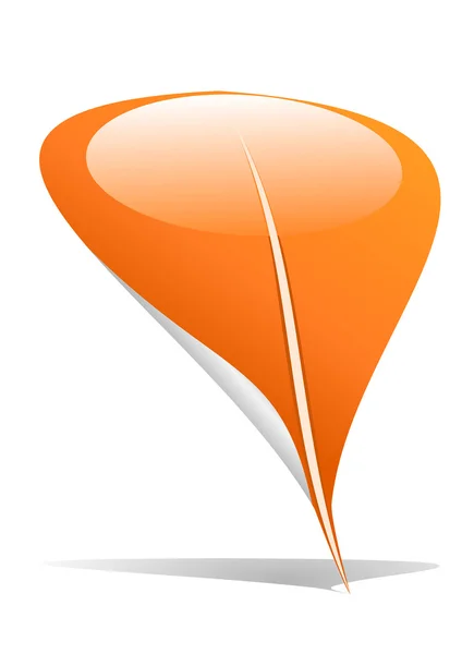 Orangefarbener Blattzeiger — Stockvektor