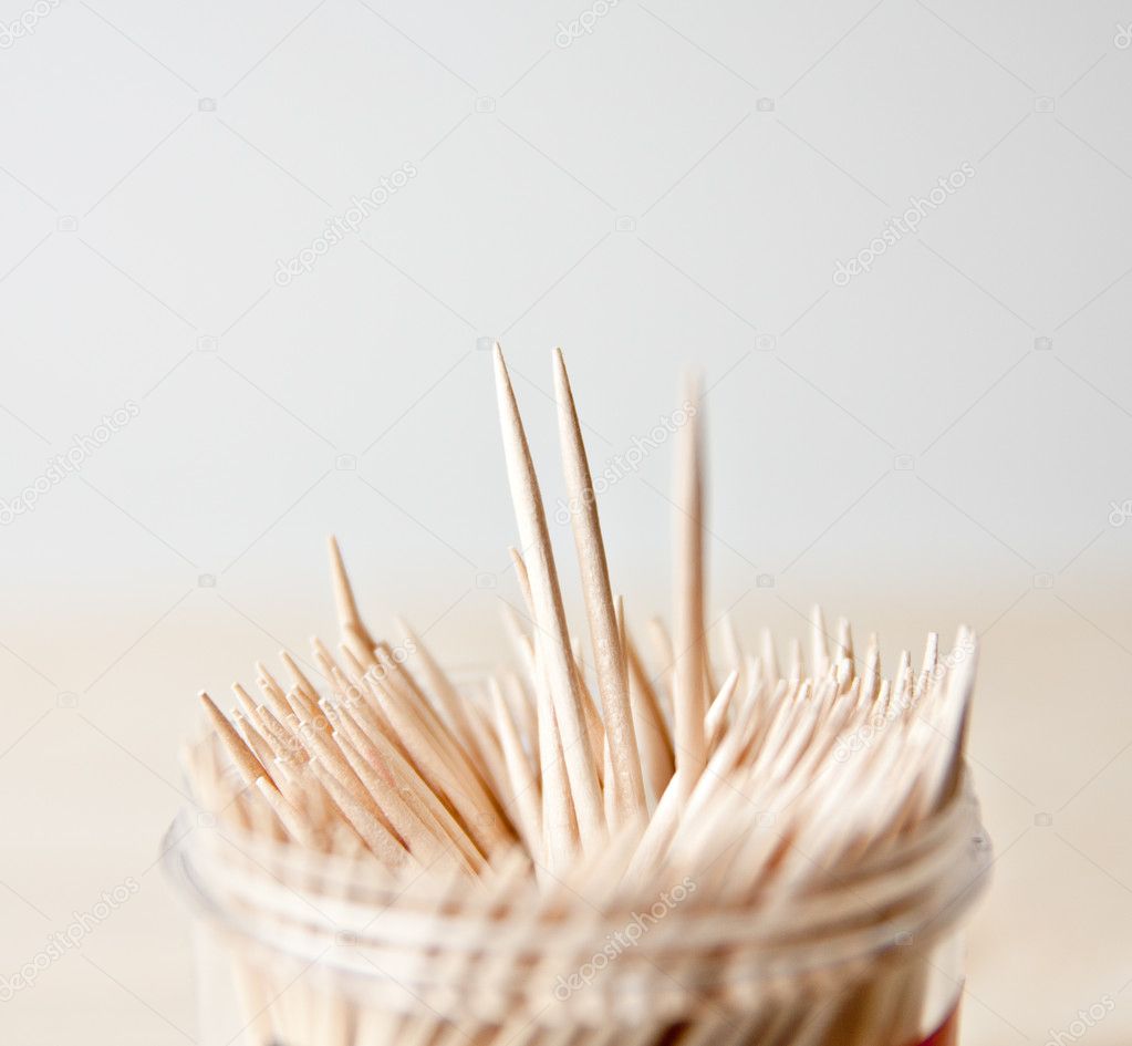 Bunch of kitchen wooden toothpick hygiene clean food