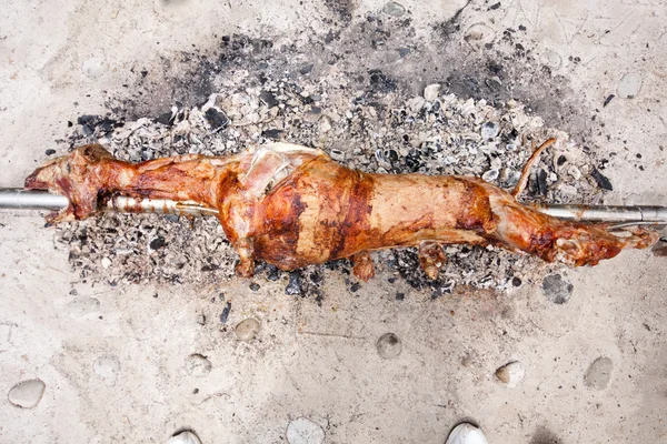 Stock image Lamb at skewer grill meal picnic food