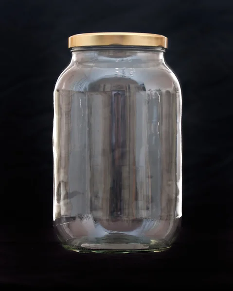 stock image Jar of glass, kitchen fragile container bottle